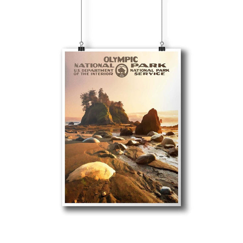 Olympic National Park Poster (Sunset) - Albion Mercantile Co.