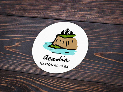Acadia National Park Sticker | Multiple Sizes Available - Albion Mercantile Co.