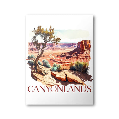Canyonlands National Park Poster | Watercolor National Park Poster - Albion Mercantile Co.