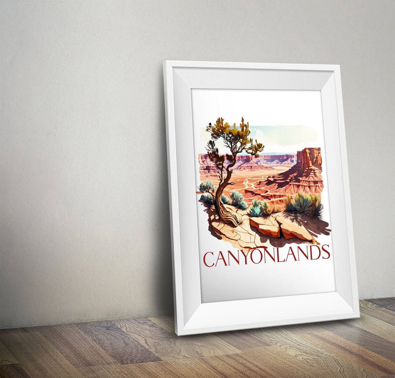 Canyonlands National Park Poster | Watercolor National Park Poster - Albion Mercantile Co.