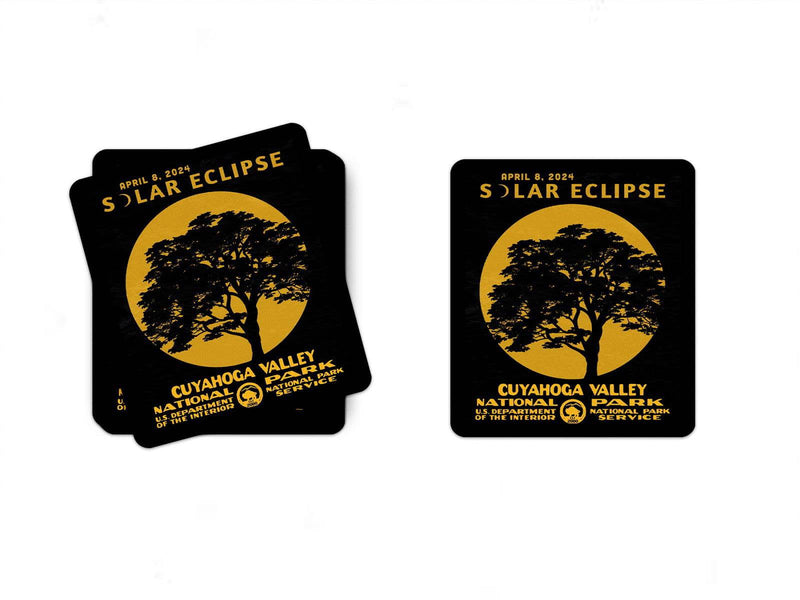 Cuyahoga Valley National Park Solar Eclipse 2024 Sticker | 2024 Great American Solar Eclipse Sticker - Albion Mercantile Co.