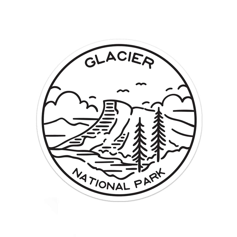 Glacier National Park Sticker | National Park Decal - Albion Mercantile Co.