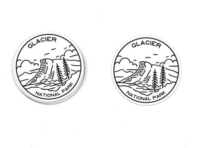 Glacier National Park Sticker | National Park Decal - Albion Mercantile Co.