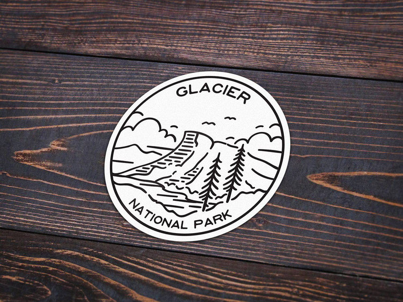 Glacier National Park Sticker | National Park Decal - Albion Mercantile Co.