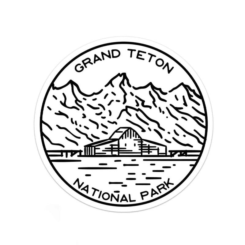Grand Teton National Park Sticker | National Park Decal - Albion Mercantile Co.