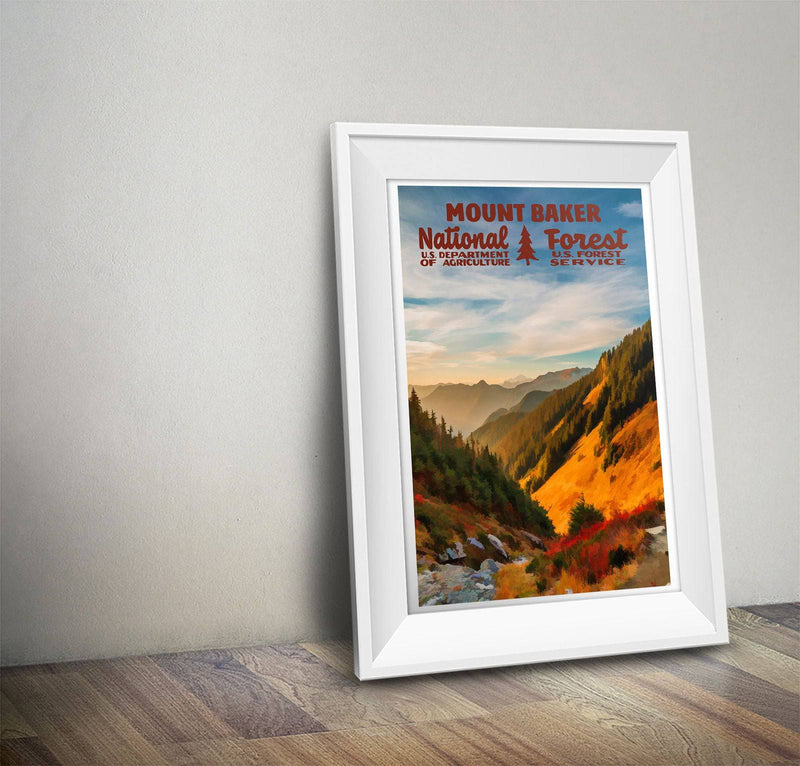 Mount Baker National Forest Poster - Albion Mercantile Co.