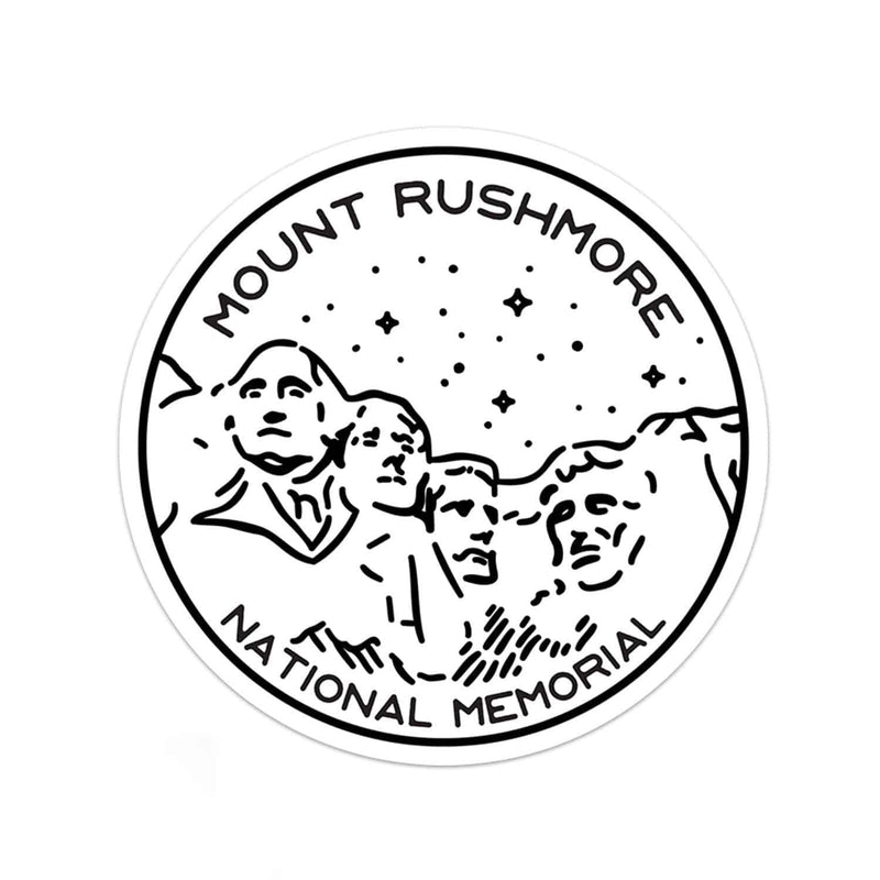 Mount Rushmore National Memorial Sticker | National Park Decal | Multiple Sizes Available - Albion Mercantile Co.