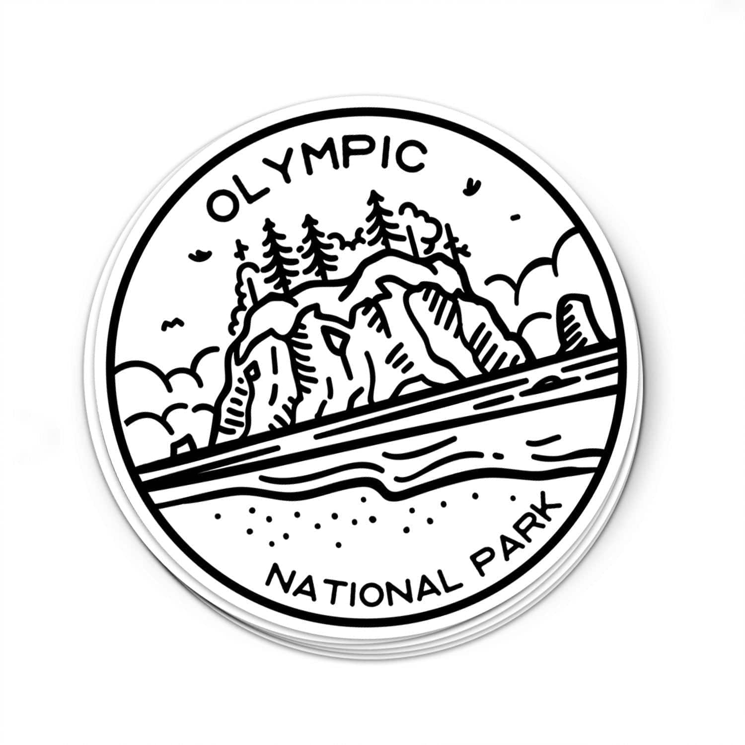 Un Albero Che Forma Un Arco Nella Foresta Pluviale Di Hoh, Np Olimpica Immagine Stock - Immagine