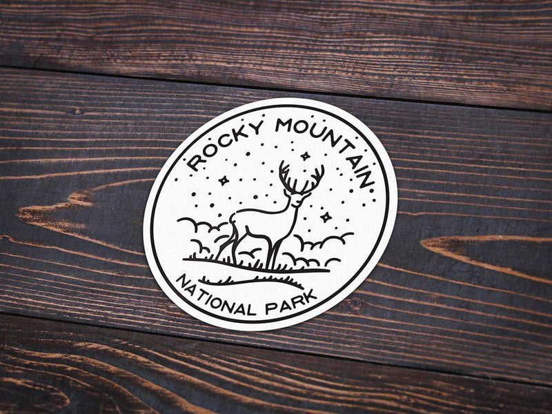 Rocky Mountain National Park Sticker | National Park Decal - Albion Mercantile Co.