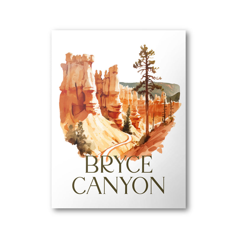 Bryce Canyon National Park Poster | Watercolor National Park Poster