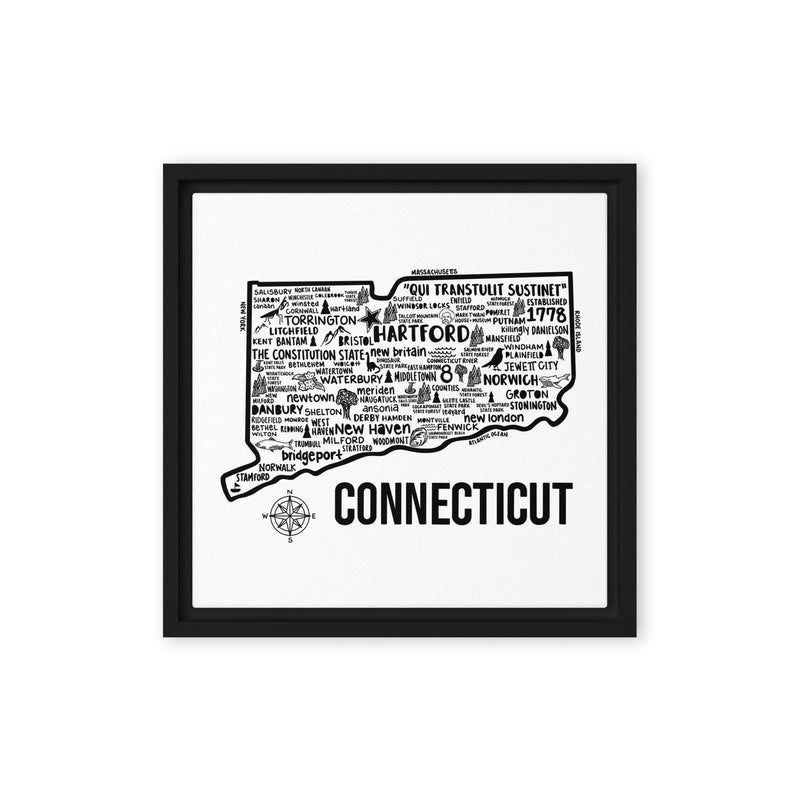 Connecticut Framed Canvas Print - Albion Mercantile Co.