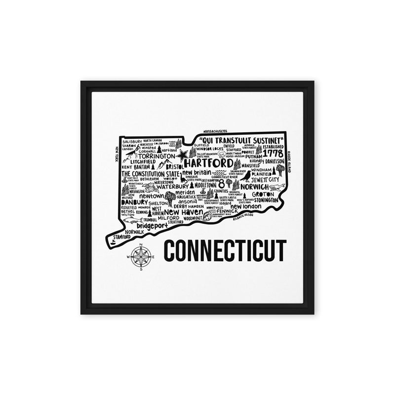 Connecticut Framed Canvas Print - Albion Mercantile Co.