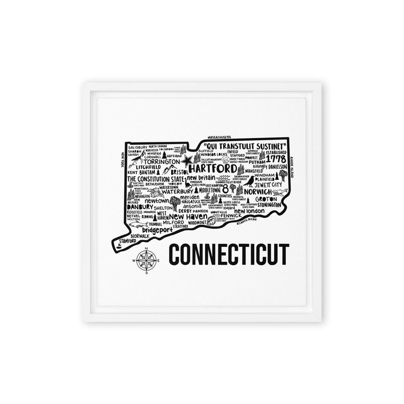 Connecticut Framed Canvas Print - Albion Mercantile Co.