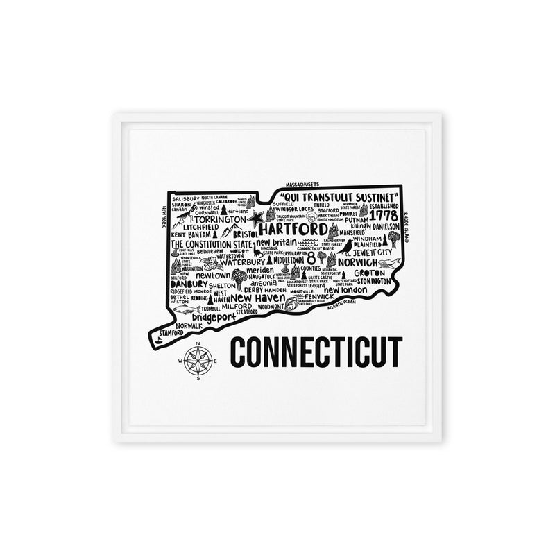 Connecticut Framed Canvas Print - Albion Mercantile Co.