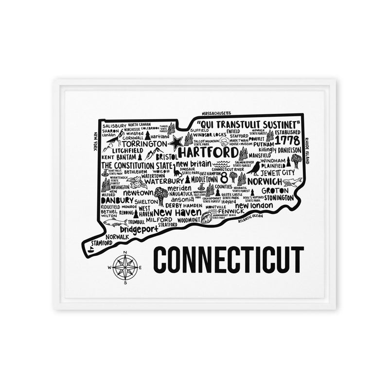 Connecticut Framed Canvas Print - Albion Mercantile Co.