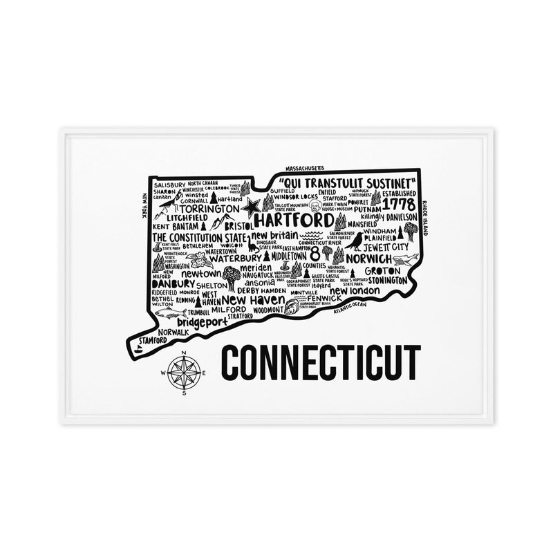 Connecticut Framed Canvas Print - Albion Mercantile Co.