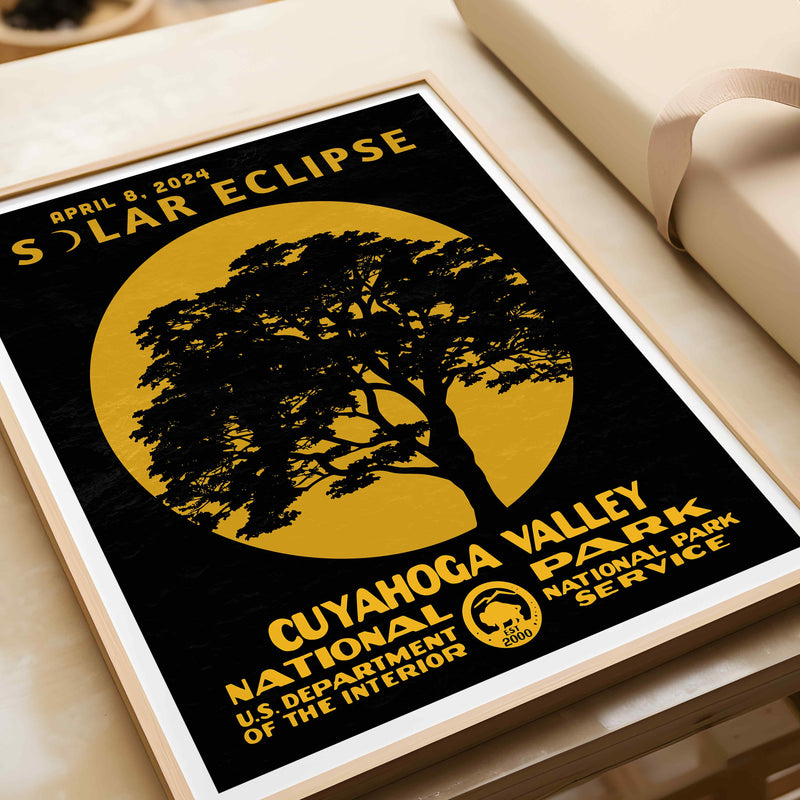 Cuyahoga Valley National Park Solar Eclipse 2024 Poster | 2024 Great American Solar Eclipse Poster
