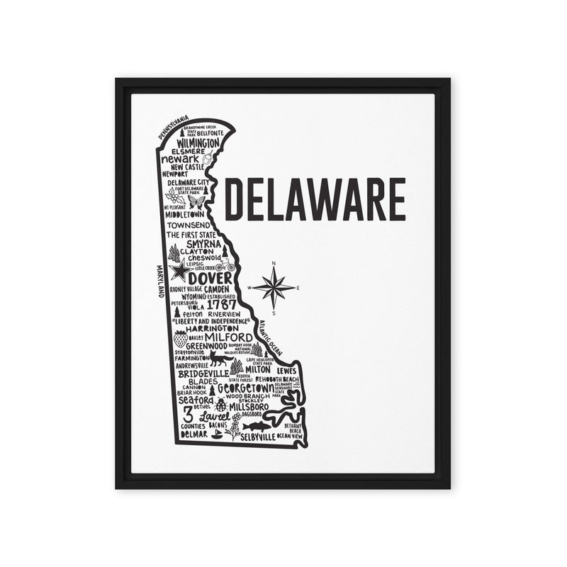 Delaware Framed Canvas Print - Albion Mercantile Co.