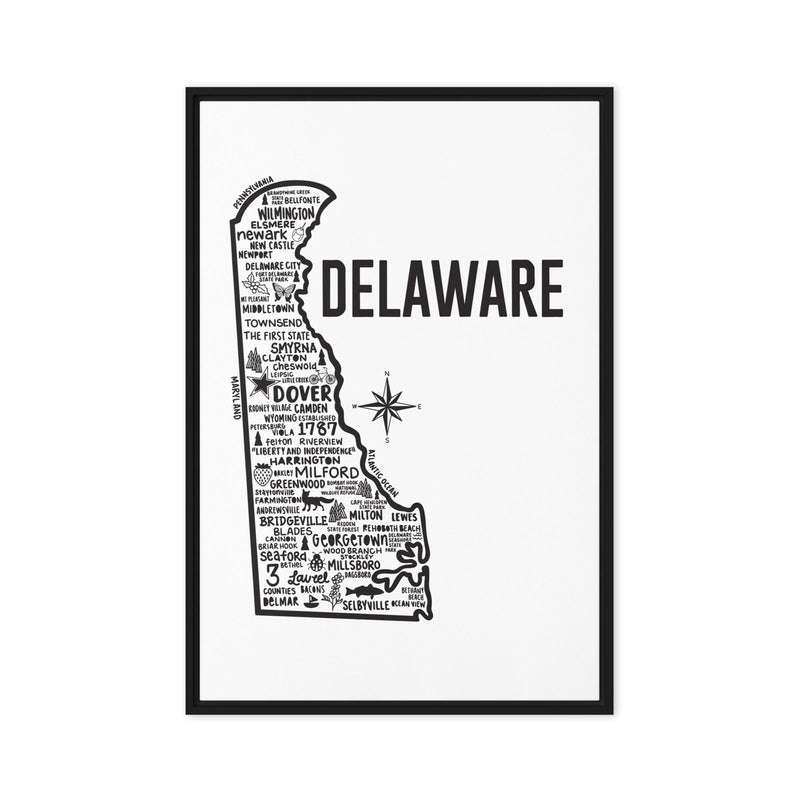 Delaware Framed Canvas Print - Albion Mercantile Co.