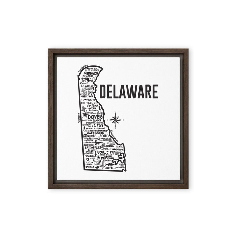 Delaware Framed Canvas Print - Albion Mercantile Co.