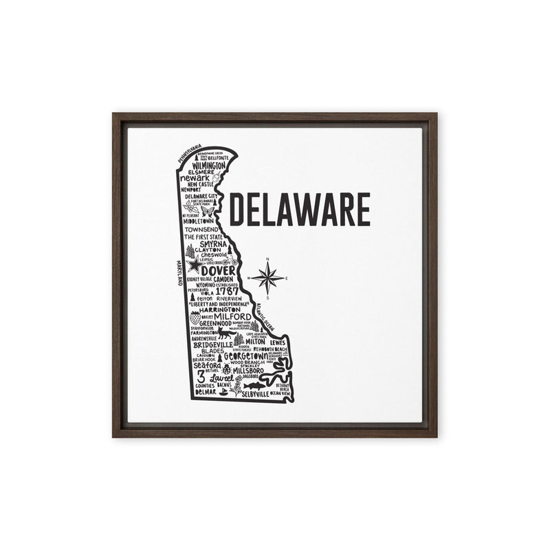 Delaware Framed Canvas Print - Albion Mercantile Co.