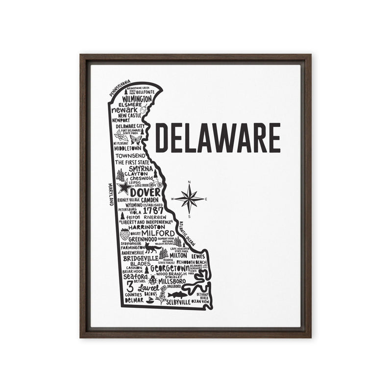 Delaware Framed Canvas Print - Albion Mercantile Co.