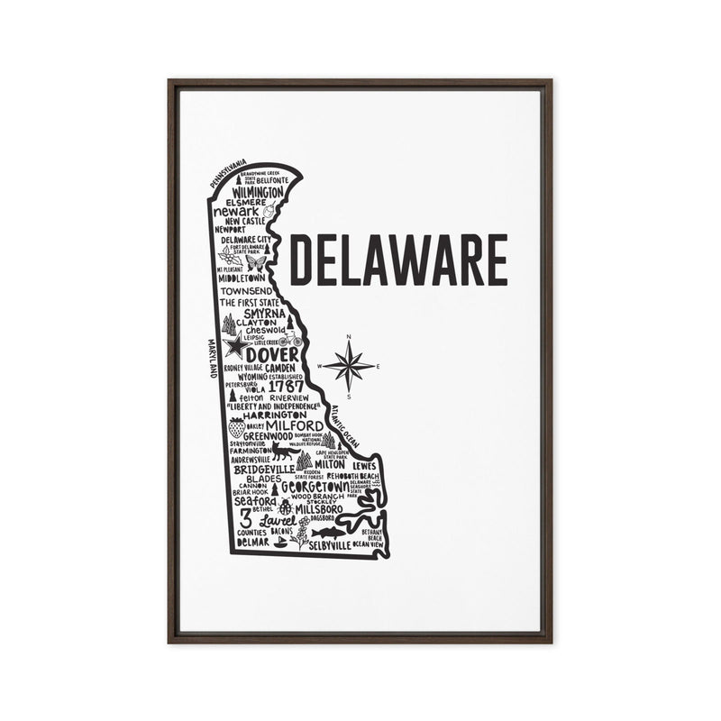 Delaware Framed Canvas Print - Albion Mercantile Co.