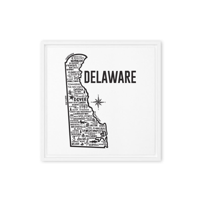 Delaware Framed Canvas Print - Albion Mercantile Co.