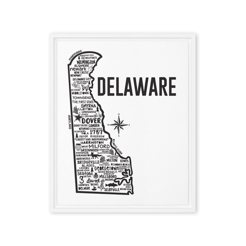 Delaware Framed Canvas Print - Albion Mercantile Co.