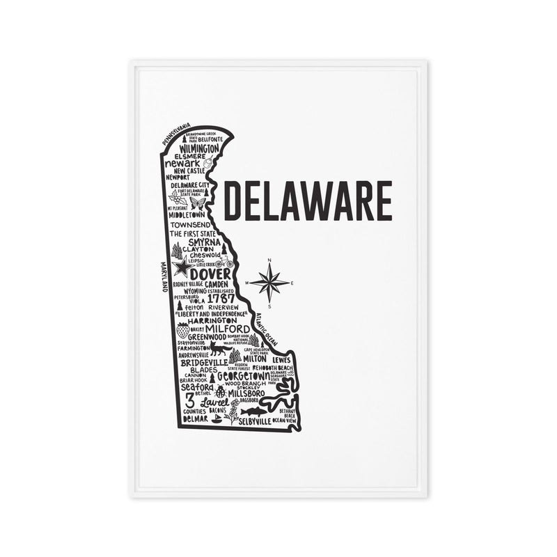 Delaware Framed Canvas Print - Albion Mercantile Co.