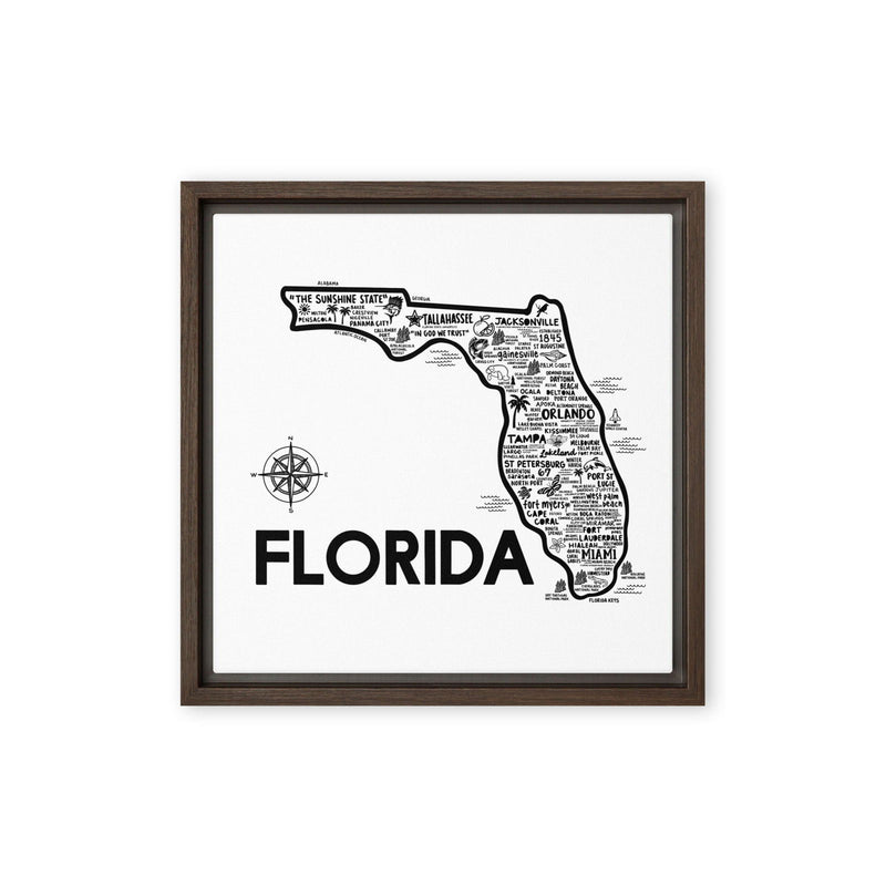 Florida Framed Canvas Print - Albion Mercantile Co.