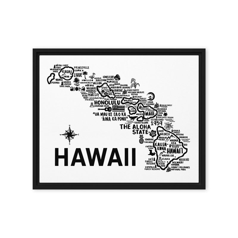 Hawaii Framed Canvas Print - Albion Mercantile Co.