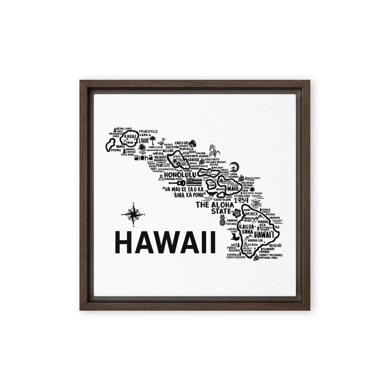 Hawaii Framed Canvas Print - Albion Mercantile Co.