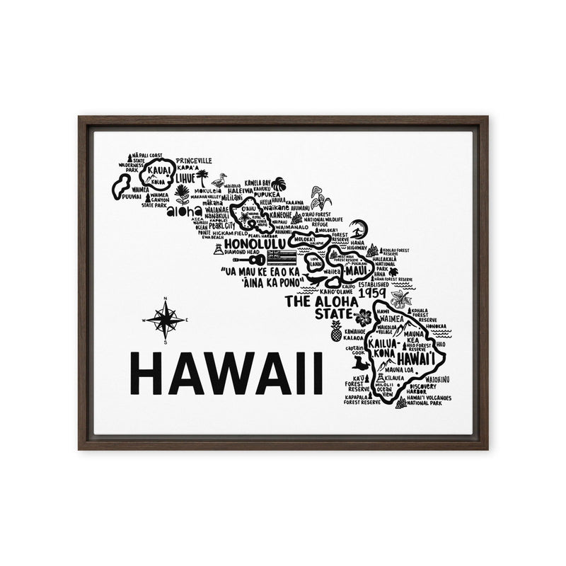 Hawaii Framed Canvas Print - Albion Mercantile Co.