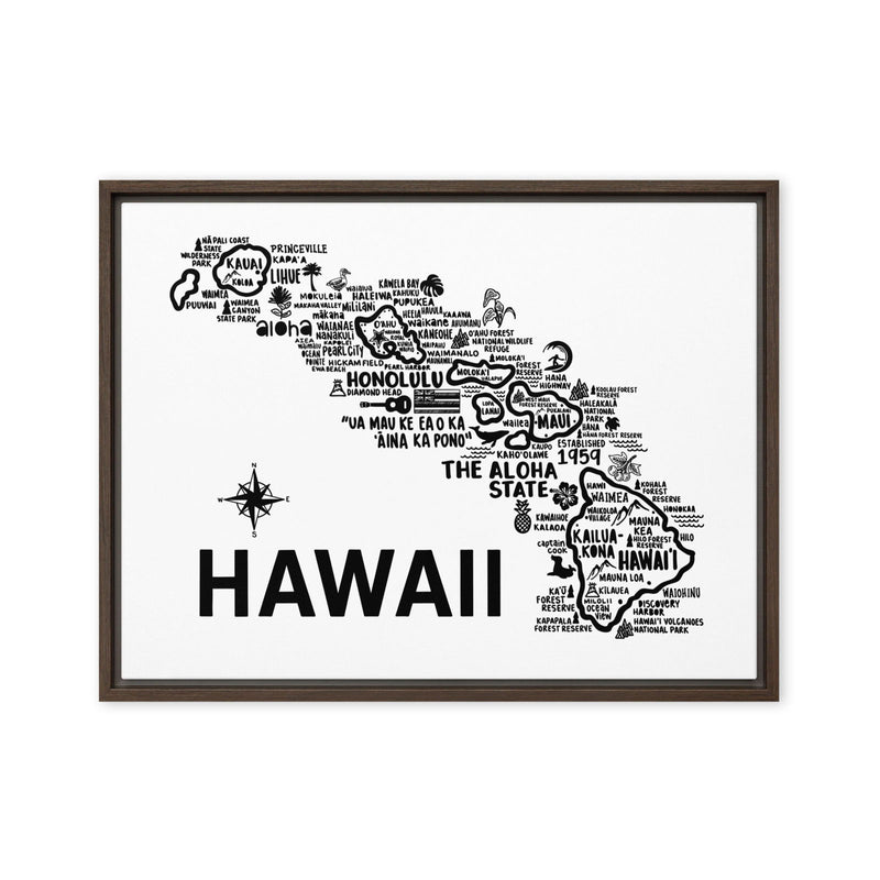 Hawaii Framed Canvas Print - Albion Mercantile Co.