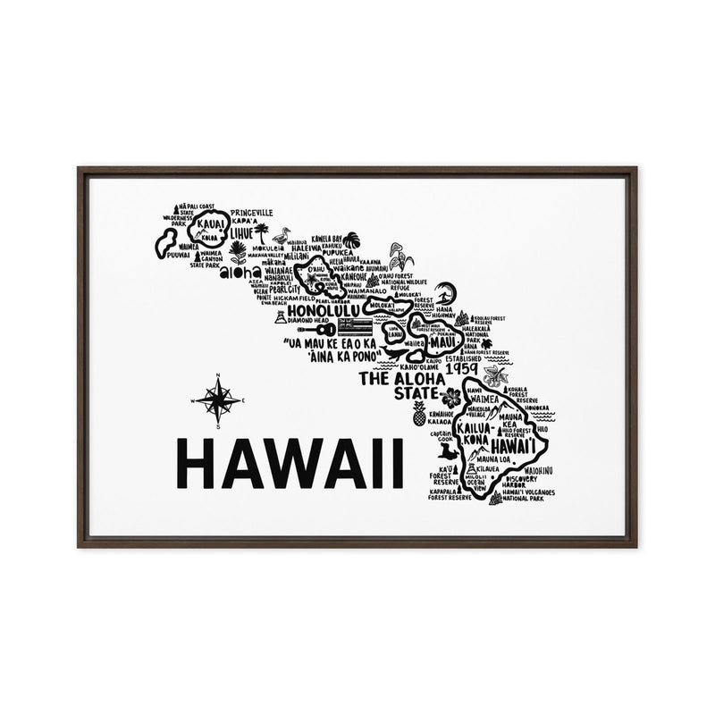 Hawaii Framed Canvas Print - Albion Mercantile Co.