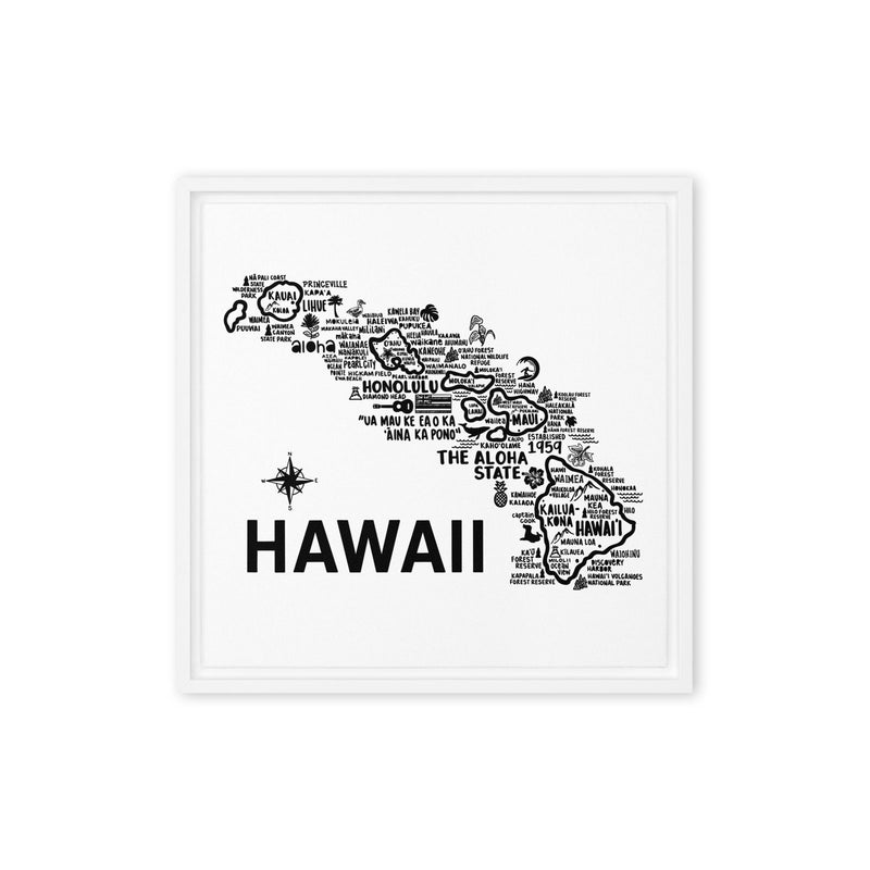 Hawaii Framed Canvas Print - Albion Mercantile Co.