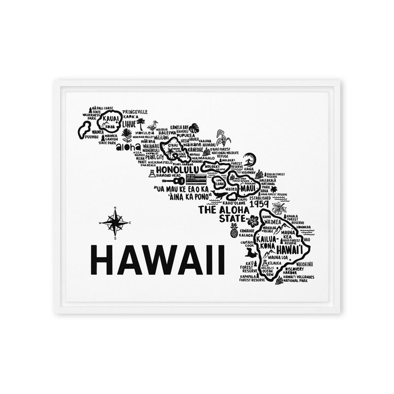 Hawaii Framed Canvas Print - Albion Mercantile Co.