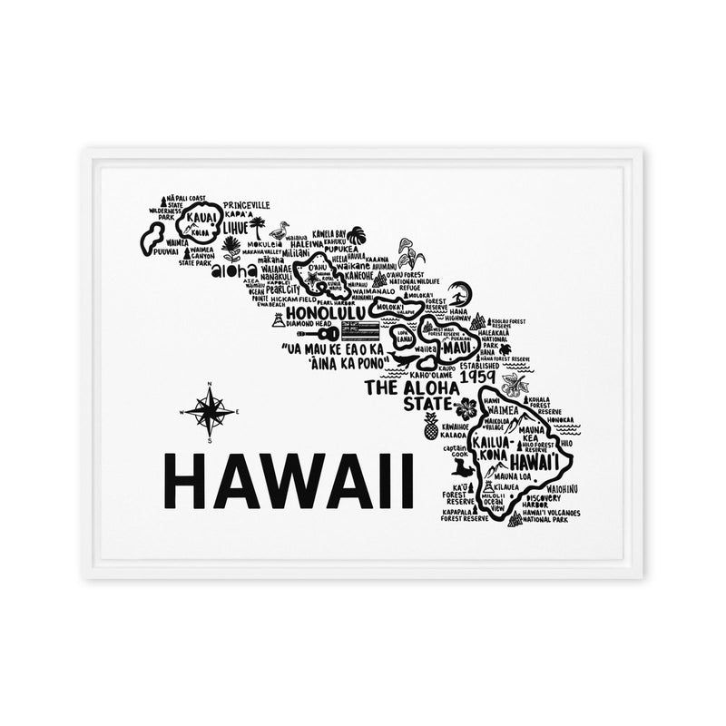 Hawaii Framed Canvas Print - Albion Mercantile Co.