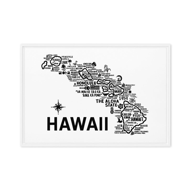 Hawaii Framed Canvas Print - Albion Mercantile Co.