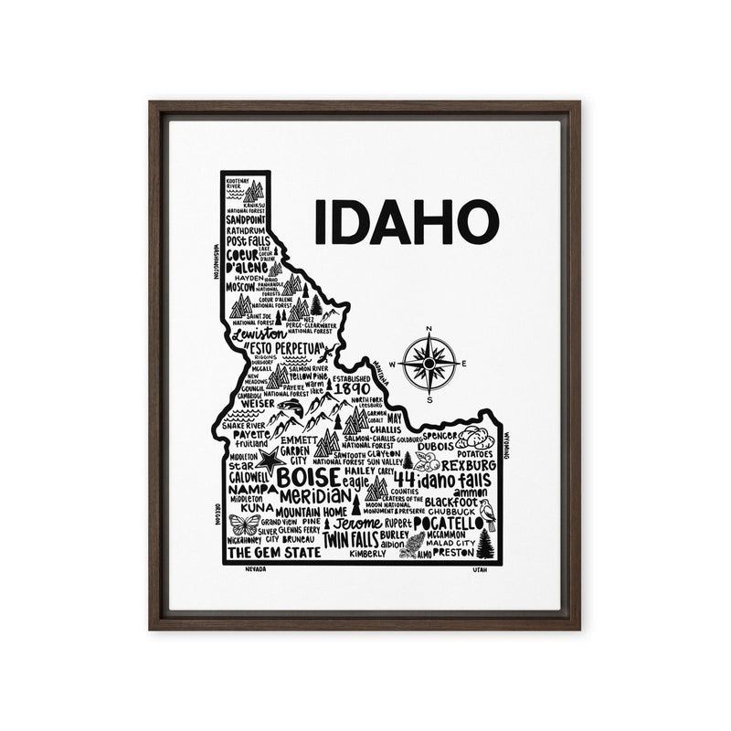 Idaho Framed Canvas Print - Albion Mercantile Co.