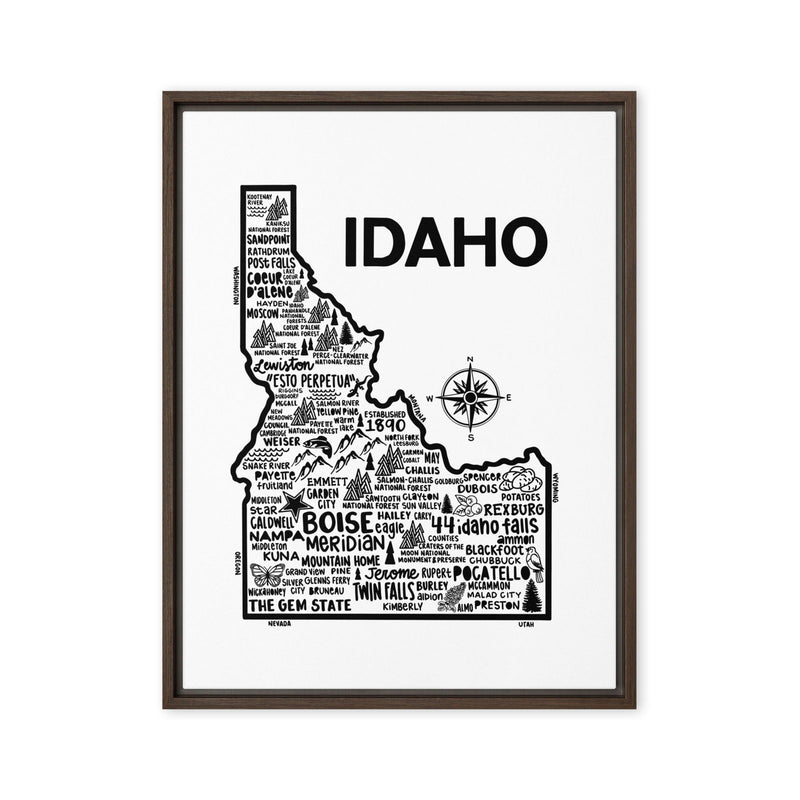 Idaho Framed Canvas Print - Albion Mercantile Co.