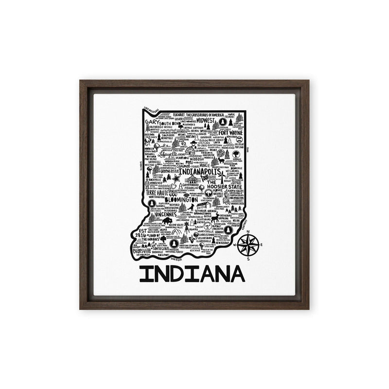 Indiana Framed Canvas Print - Albion Mercantile Co.