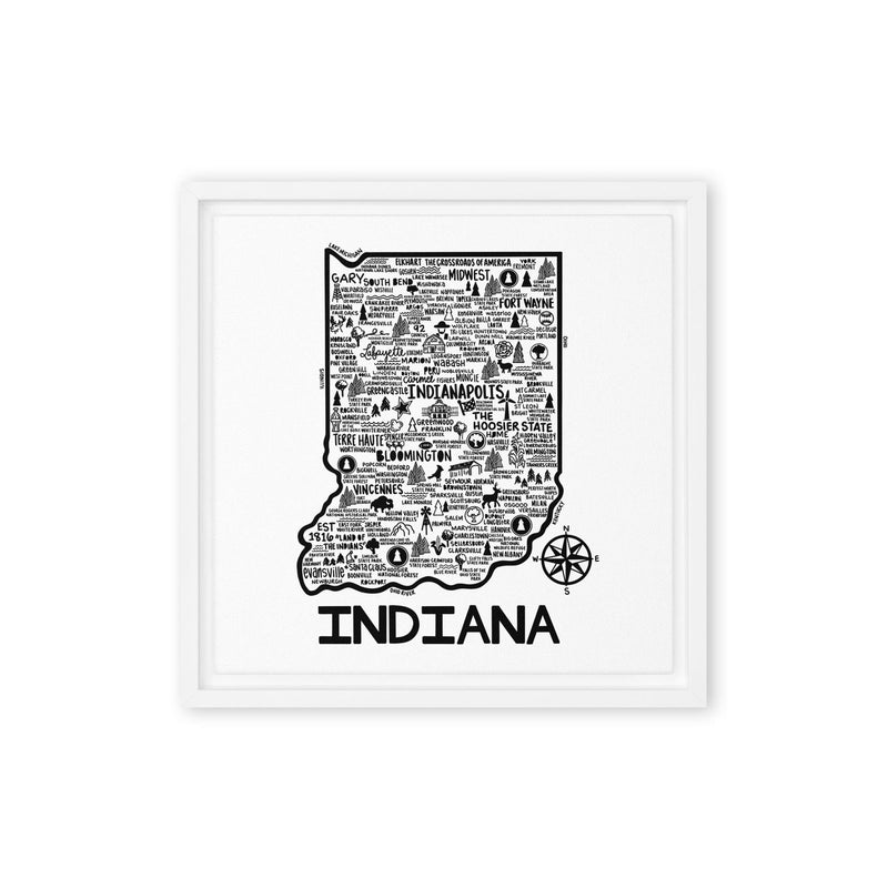 Indiana Framed Canvas Print - Albion Mercantile Co.