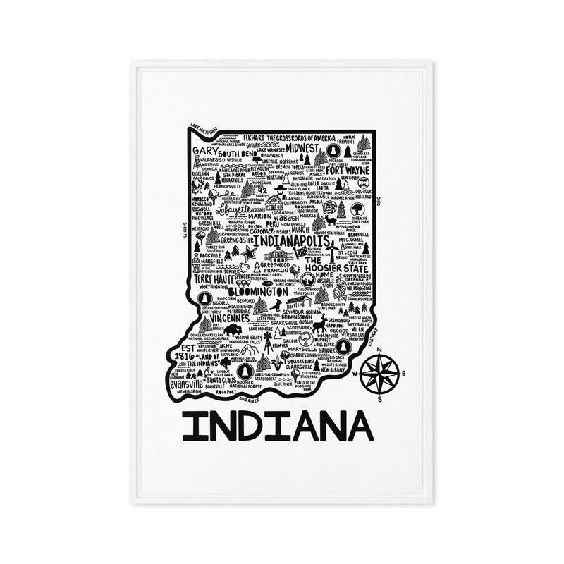 Indiana Framed Canvas Print - Albion Mercantile Co.