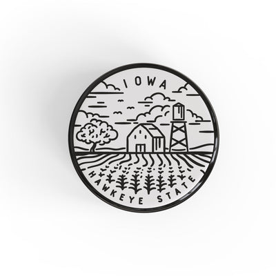 Iowa Button Pin - Albion Mercantile Co.