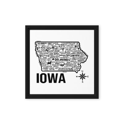 Iowa Framed Canvas Print - Albion Mercantile Co.