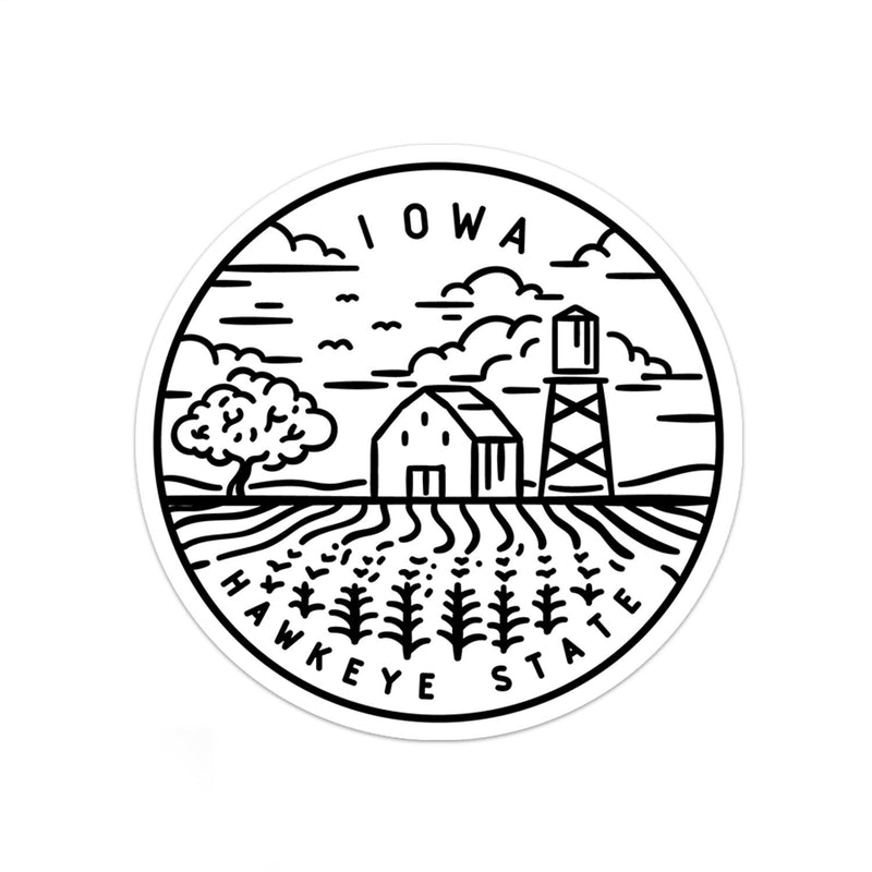 Iowa Sticker - Albion Mercantile Co.