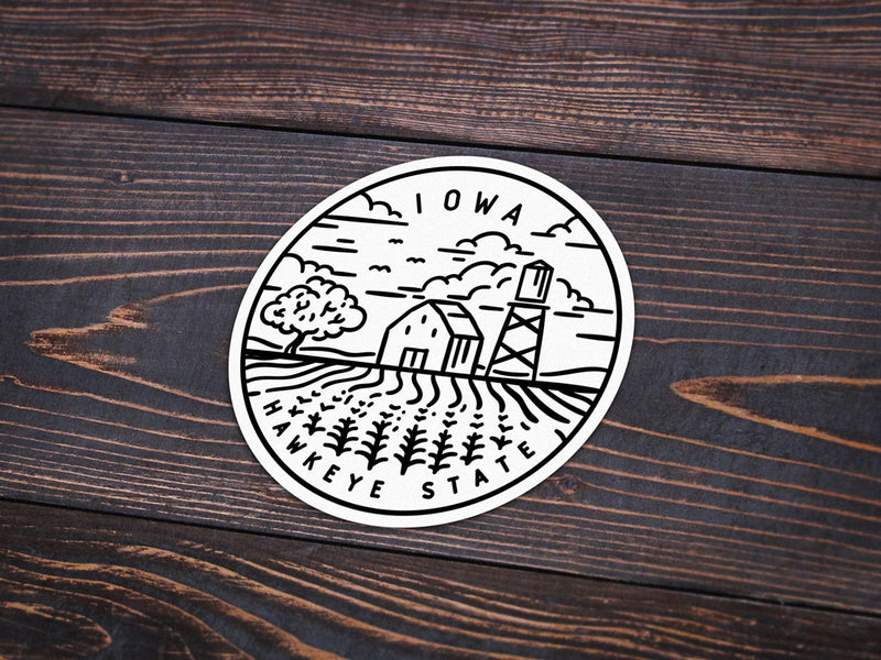 Iowa Sticker - Albion Mercantile Co.