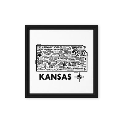 Kansas Framed Canvas Print - Albion Mercantile Co.